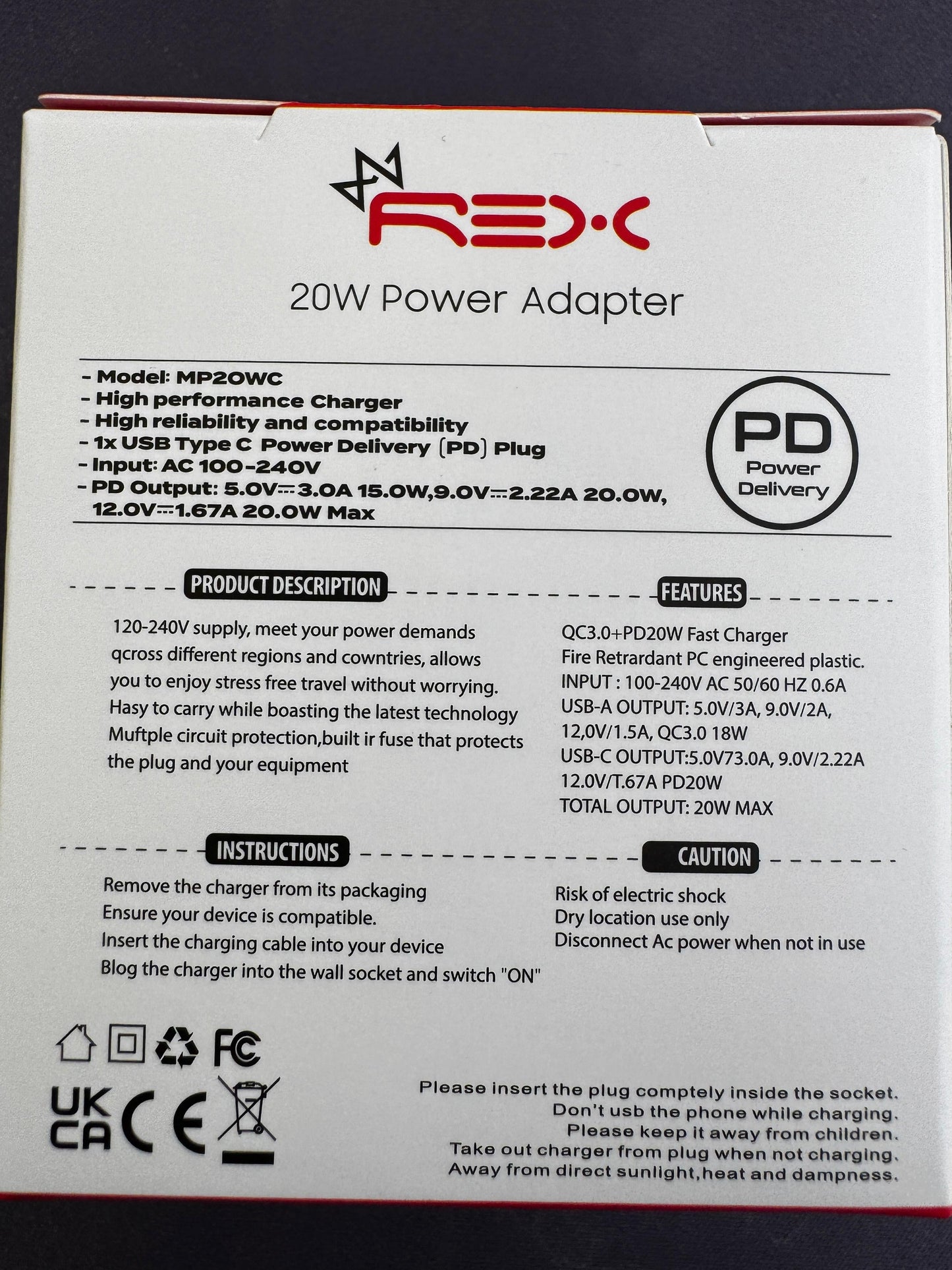 20W Type-C & USB Charger