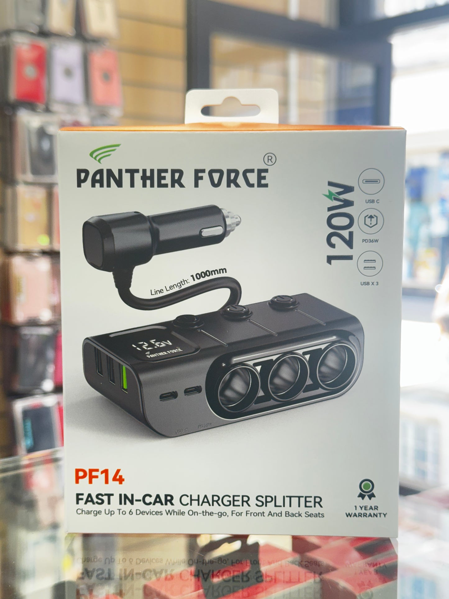 Fast In-Car Charger Splitter 120W