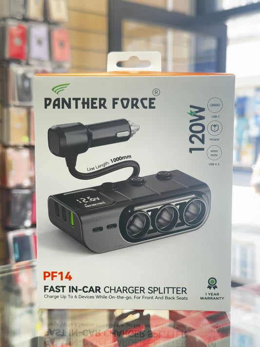 Fast In-Car Charger Splitter 120W