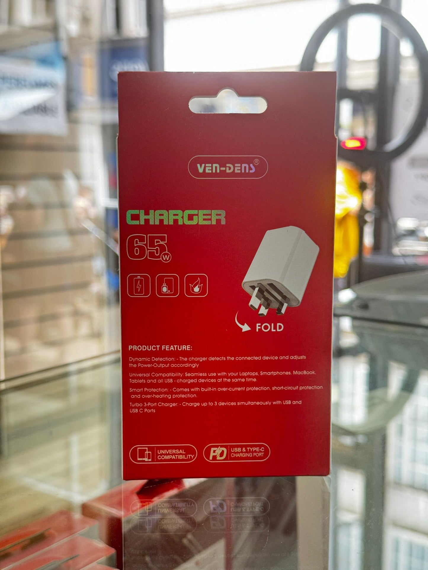 65W GaN Charger USB & Type-C 3 in 1 Multi Port Charger
